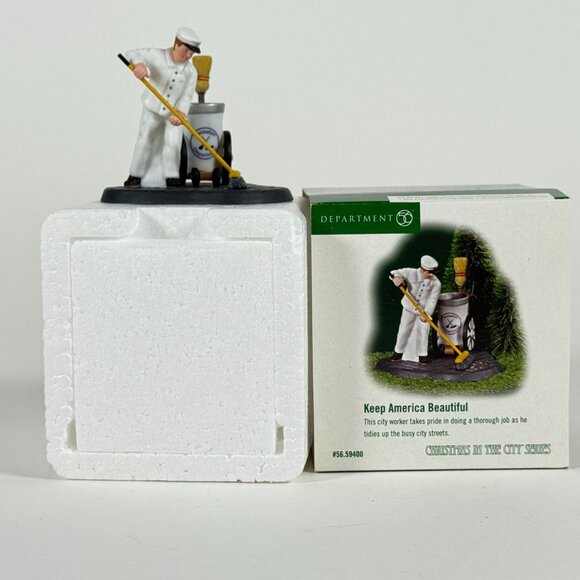 Dept 56 Christmas in the City Keep America Beautiful 59400 Street Sweeper - Picture 9 of 9